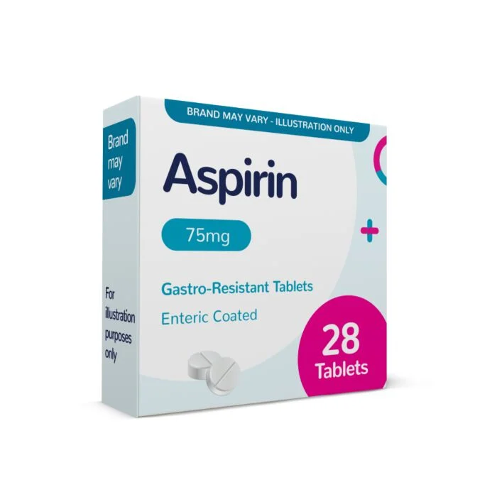 bmvaspirintablets75mgentericcoated28tabletsmockup OnlineMedsUS Generic Aspirin